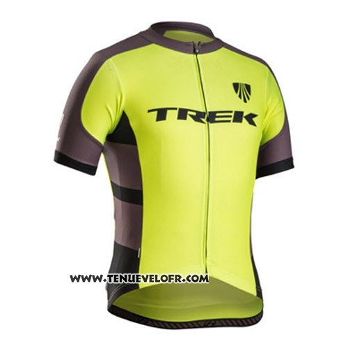 2016 Maillot Ciclismo Trek Bontrager Noir et Jaune Manches Courtes et Cuissard